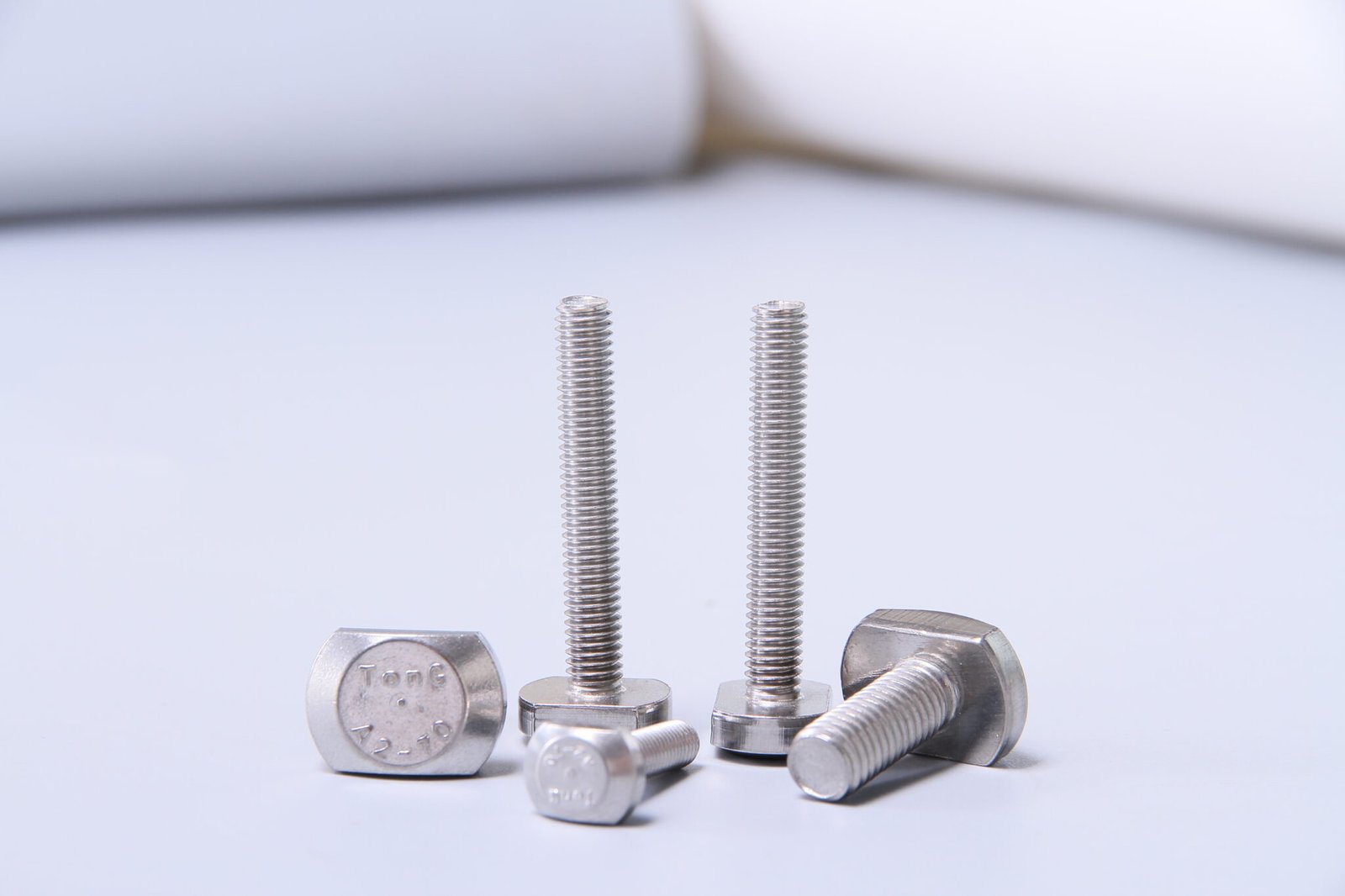 Various metallic bolts and screws