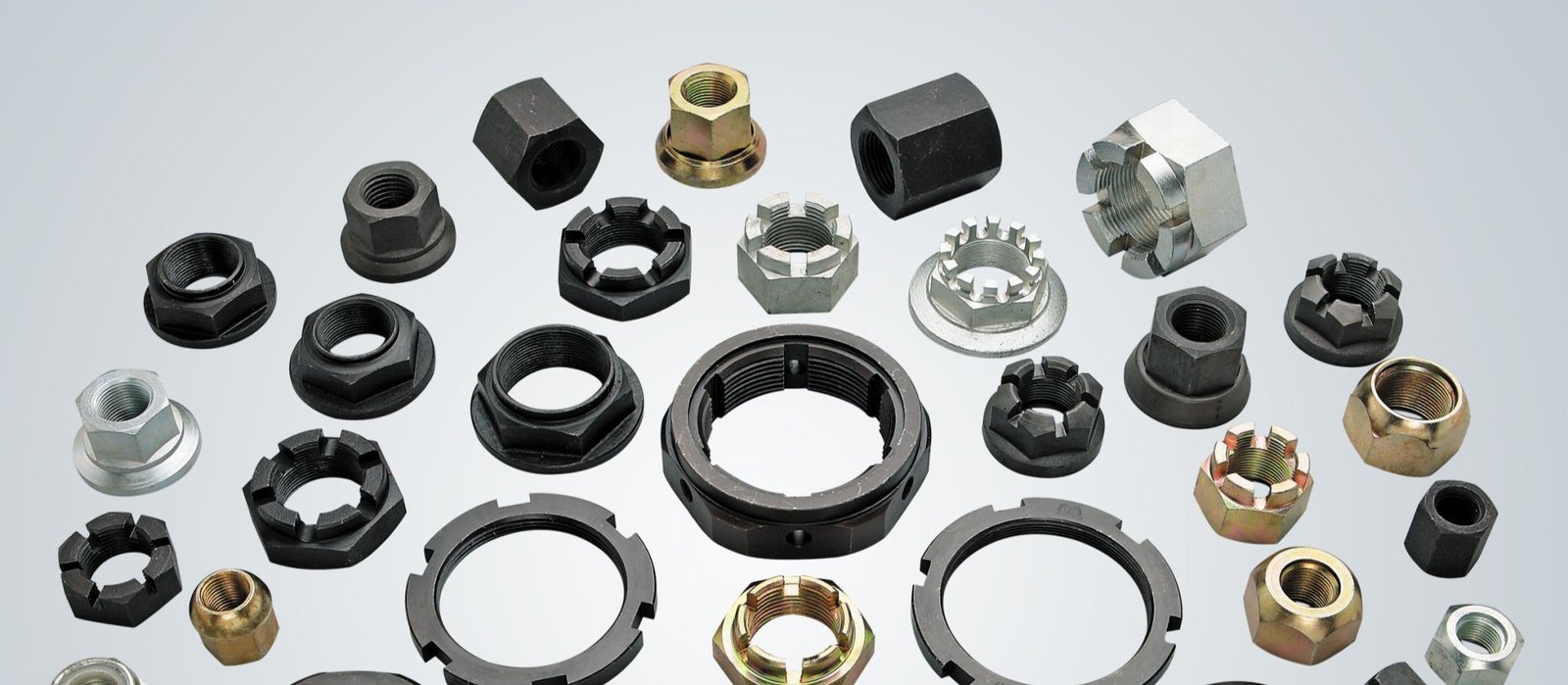 nuts or slotted nuts or castle nuts